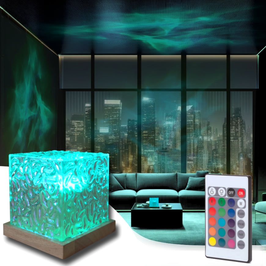 Ocean Wave & Northern Light Cube Projector