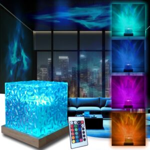 Ocean Wave Projector Light — Water Ripple & Northern Lights Lamp, 16 Colors, Remote Control